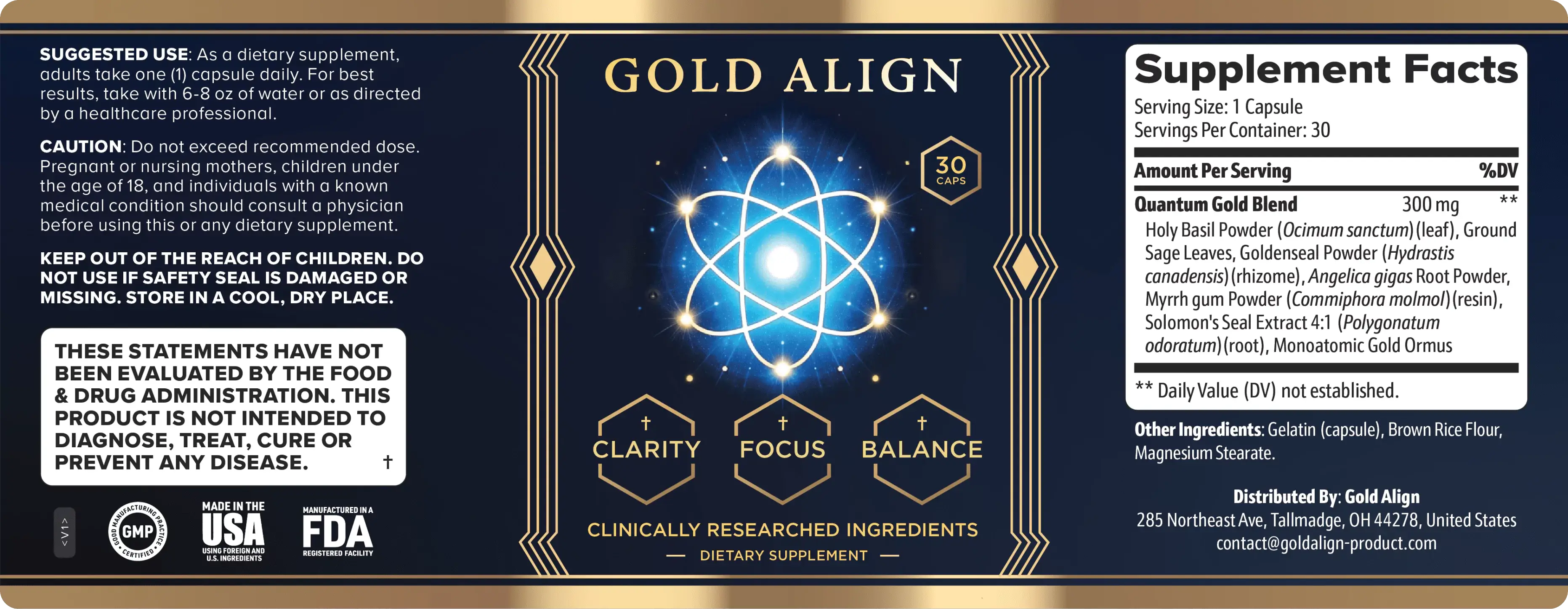 gold align ingredients